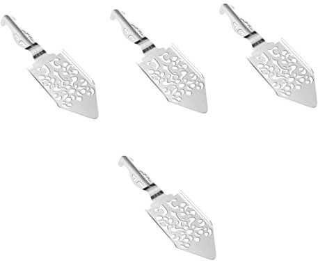 Cabilock 4 Piezas cuchara de absenta tapa azúcar tapón enchufar colador Hundir kéfir accesorios cucharas de absenta Cuchara de acero inoxidable accesorio de absenta Silver
