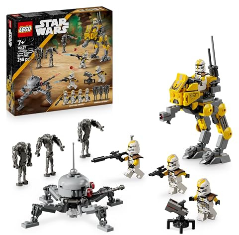 LEGO Star Wars 75431 La Revanche des Sith Pack de Combat du 327ème Corps d'Armée - Jouet Collector - 4 Minifigurines, 3 Figurines de Droïdes de Combat & 1 at-RT - Cadeau pour Garçon ou Fan dès 7 Ans