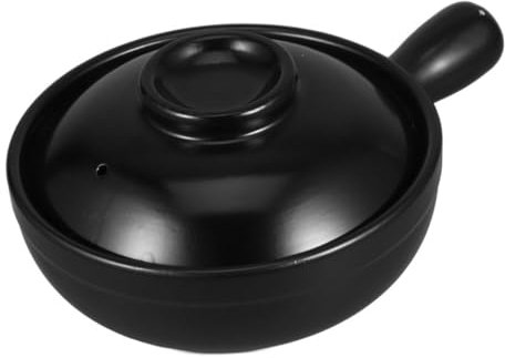 VINTORKY Cazuela De Barro Hecha Mano Para Cocinar Gachas Olla De Terracota Con Tapa Para Estufa Para Cocinar Al Vapor Fuego Lento Cocina Asiática