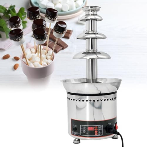 Macchina per fonduta di Cioccolato, in Acciaio Inox con Display Digitale e Controllo preciso della Temperatura per Feste ed Eventi