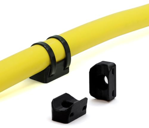 Fascette per cavi a vite, ad alta resistenza, resistente ai raggi UV, per un rapido montaggio su piastre, pareti o profilo in alluminio, adatto per diversi cavi, tubi, cavi (D15 S 26 mm x 16 mm, 16