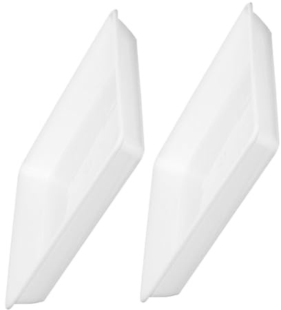 EPIGEIST Vaschetta Raccogli Gocce Quadrata per Vaso, 2 Pezzi, Plastico | Bianco, per Bonsai e Fioriera, Balcone e Interno, Resistenza alle Intemperie, Base Stabile