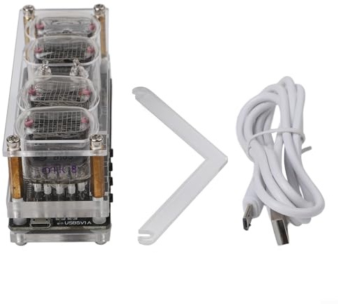 IN12 Nixie Horloge avec lumière de respiration RVB et fonction mémoire hors tension, module d'horloge numérique haute pour projets de bricolage rétro