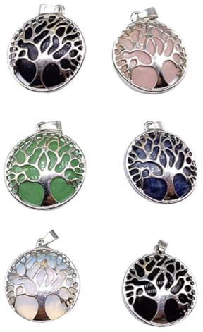 TOKIDNY 6 pezzi Ciondoli Albero della Vita in Lega Misti Accessori Fai da Te per Collane e Gioielli Materiali Artigianali per Creazioni Personalizzate
