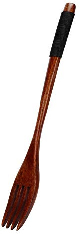 Aoresac Tenedor de Madera, Ligero Ecológico con Largo para Acampar, Picnic, Fiestas