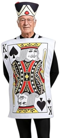 Générique Spielkarten-Kostüm | Kostüm aus Spielkarte, Verkleidungen für Rollenspiele, für Männer und Frauen, Rollenspiel Karneval und Bühne
