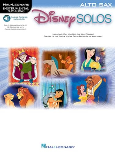 Disney Solos Alto Sax Book Noten für Alt-Saxophon: Instrumental Play-Along - Alto Saxophone