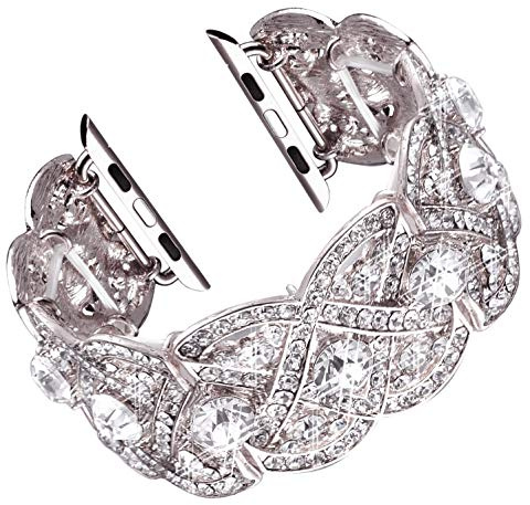 Vikoros Bracelet compatible avec Apple Watch 49 mm, 38 mm, 40 mm, 41 mm, 42 mm, 44 mm, 45 mm, Ultra Watch Series 8 7 6 5 4 3 2 1 SE Femme Fille Mignon Élégant Extensible Luxueux