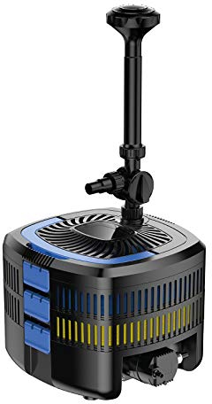 Mauk UV-C Kassetten Teichfilter System | Unterwasser Komplettset mit Pumpe & UV Lampe | Reinigung & Fontäne