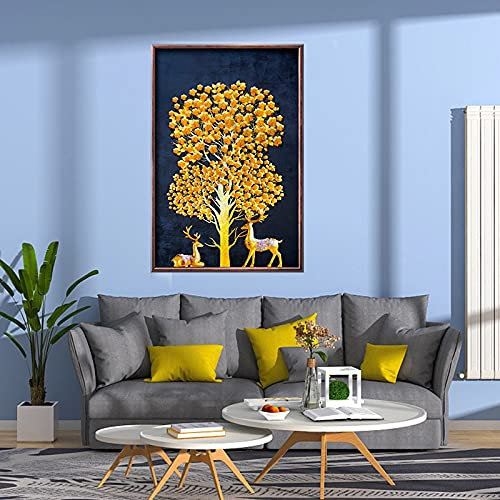 5D Diamant Painting Set Geldbaum,Komplettes DIY Diamant Gemälde Voller Bohrer,Groß Diamantmalerei Kreuzstich-Set für Erwachsene Kunst Basteln Leinwand für Home Wand-Decor70x160cm