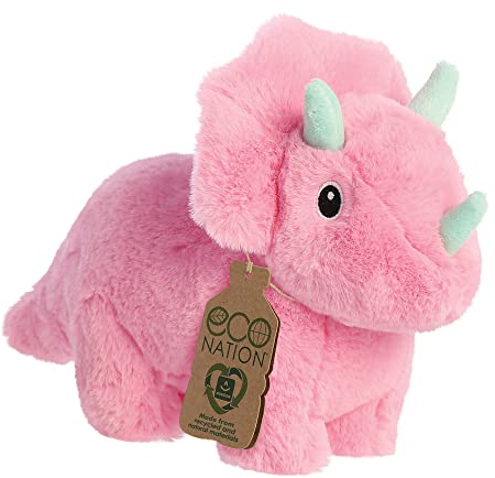 Aurora, 35057, Eco Nation Trix Triceratops, 20cm, Peluche, Rose