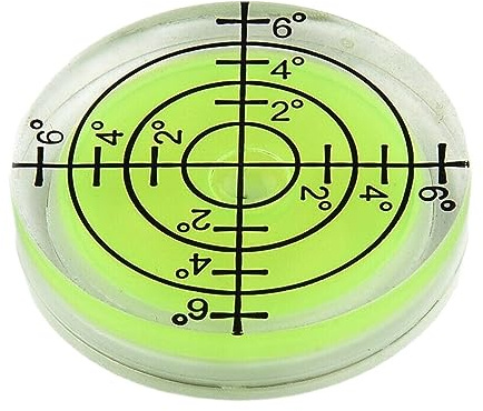NTEK Round Bubble Level | Circular Bullseye Spirit Levels |Mini Bullseye Bubble Level | Round Easy Operation for Measurement Instrument | Degree Marked for Leveling Telescope