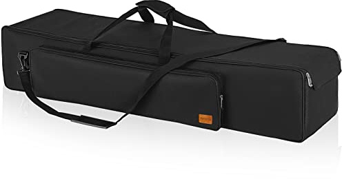 OUUTMEE Stativtasche 127x21x21cm Stativ-Tragetasche,Nylontasche Schwarze | Strapazierfähige mit Schultergurten und Griffen, gepolsterte Tragetasche für Lichter,Kameras, Galgen, Mikrofonständer