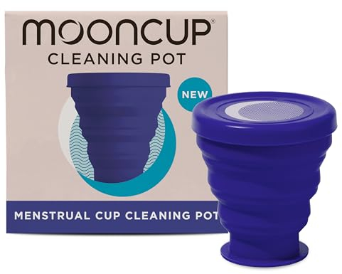 Mooncup® Menstrual Cup Cleaning Pot, Foldable & Portable, Use in The Microwave or Fill with Water & Shake (Pack of 1)