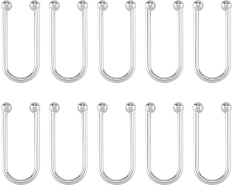 SUPERFINDINGS 10Pz Fermagli per Bikini In Lega D'Argento A Forma di U Anello Fibbia Metallo Connettore Reggiseno Bikini Fibbie per Costumi Da Bagno Chiusura Anteriore Accessorio