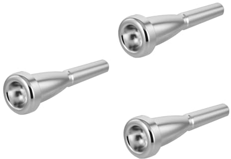 SAFIGLE 3stücke Professionelles Versilbertes Hornmundstück Für Französische Horninstrumente Für Anfänger Und Fortgeschrittene Metallisch Förmiger Tasse Für Klaren Und Flexibilität