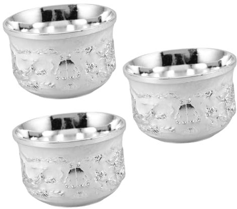 PRETYZOOM 3 Pz Bicchiere Di Vino Home Decor Tazza Per Bevande Vintage Coppa Di Vino Tazza Da Tè in Stile Cinese Piccola Tazza Da Tè Tazza Da Tè Cinese Tazza Di Tè Turco Lega Di Zinco