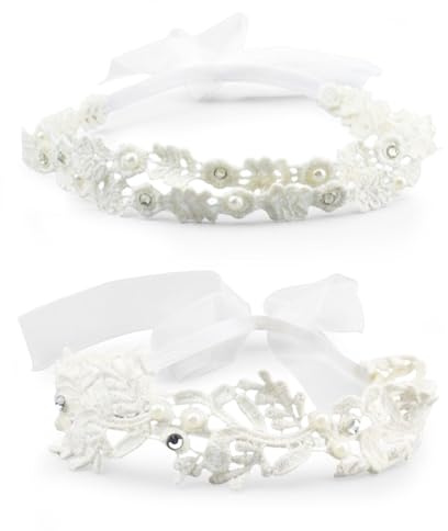 2 Fasce Per Capelli Per Bambini In Pizzo, Accessori Per Ragazze, Elastiche