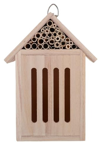 BESPORTBLE Holz Insektenhotel Für Garten Marienkäfer-lebensraum Bienenhaus Fledermauskasten Insektenzimmer Nistkasten Für Draußen Unterschlupf Für Garteninsekten