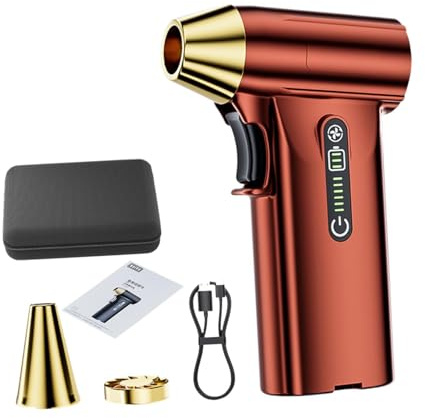 Gralara Portable Fan Mini Turbine Fan Dry Blower Personal Fan for Camping Travel Car, Red