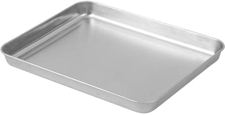 Ugnsplåt i Rostfritt Stål, Innovativ Brödplåt i Rostfritt Stål, Tjock Bakplåt, Rektangulär Grillplåt för Bakning, Grillning och ångning (Medium)
