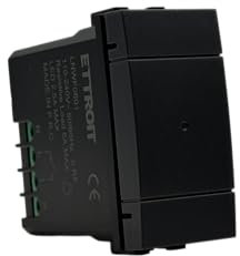 MODULO PULSANTE DEVIATORE CONNESSO SMART WIFI GESTIBILE DA APP 1P 240V NERO COMPATIBILE CON SERIE LIVING - ETTROIT