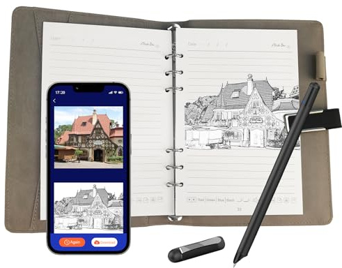 Smart Writing Set,Ai Smart Digital Notebook with Smart Pen,Sync ConvertText | Real Time Synchronization Digitization, Storing APP You Can Add Labels and Share, For Learning Note Taking Drawing