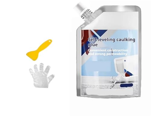 Adesivo per riparazione di crepe in calcestruzzo pesante, riempitivo per crepe in calcestruzzo, riempitivo liquido per crepe in cemento (Nero, 200g)