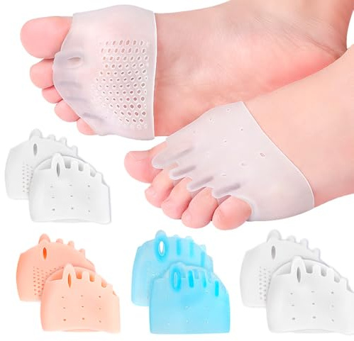 XFSRG 4 Paires Séparateur Orteils en Silicone Semelles Orthopédiques Respirant et Doux pour Soulagement et Réalignement pour Hommes Femmes