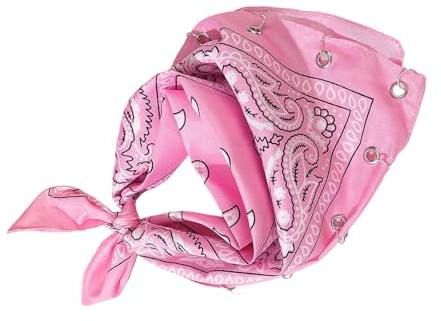 YUAHA Bandana Bandana Scarf Kerchief With Grommet Eyelet For Handbag Belt Strap Accessory