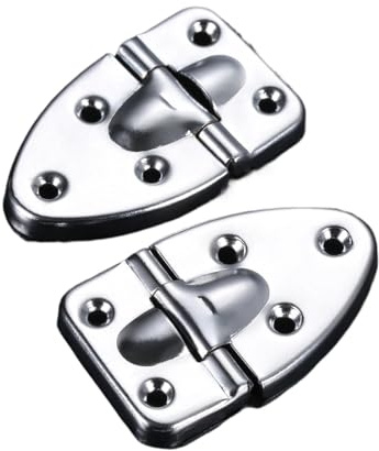Charnières métalliques pliantes for meubles, boîte à bijoux, boîte à outils, caisse à vin en bois 64x40mm, fond plat, décor à 5 trous, 2 pièces