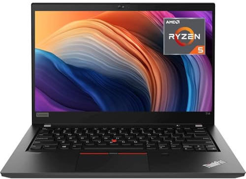 Lenovo Thinkpad T14 Gen 1 Business Laptop, 14 Zoll FHD (1920x1080), AMD Ryzen 5 Pro 4650U, 16GB RAM, 512GB SSD, QWERTY Tastatur, Windows 11 Pro (Generalüberholt)