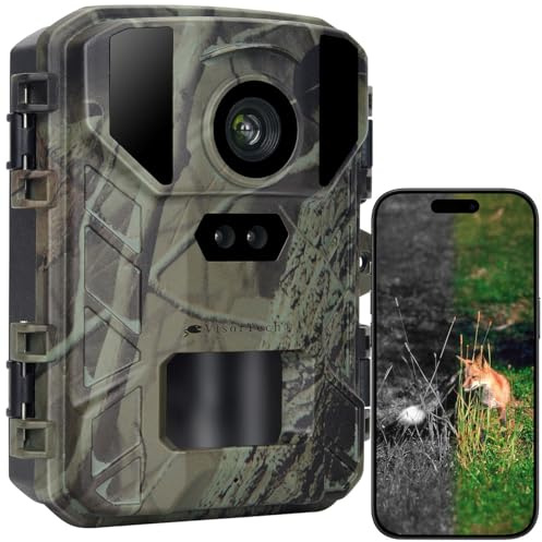 VisorTech Wildtierkamera: WLAN-Wildkamera mit 50 MP, interpolierter 4K-Auflösung & No-Glow-IRs (Wildkamera mit schneller Auslösung, 4K-WLAN mit App, Wildtier)