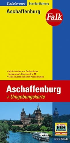 Falk Stadtplan Extra Standardfaltung Aschaffenburg