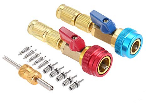Aupoko R134A - Kit de Herramientas de extracción rápida de núcleo de válvula de Alta presión para Sistema de Aire Acondicionado refrigerante R13A