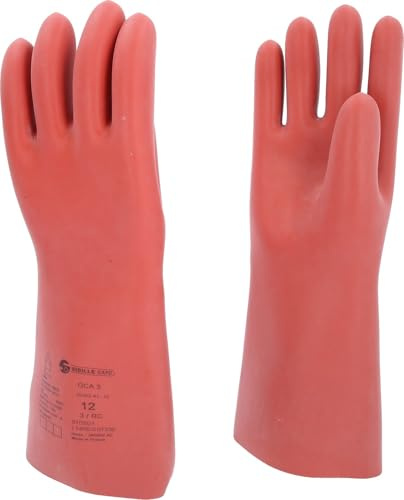 KS Tools 117.0015 Elektriker-Schutzhandschuh mit mechanischem- und Wärmeschutz | Größe 12 | Klasse 3 [26.500 V] | rot