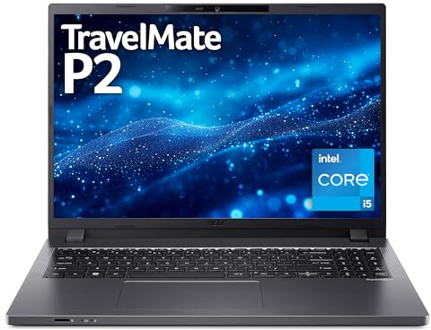 acer TravelMate P2 16 TMP216-51 Commercial Laptop - Intel Core i5-1335U, 16GB, 512GB SSD, Integrated Graphics, 16 WUXGA IPS, Windows 11 Pro, Iron