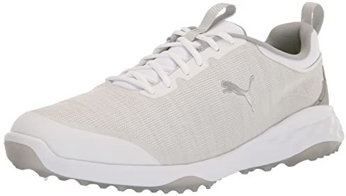 PUMA Herren Fusion Pro Extra Wide Golfschuhe, Schwarz Silber