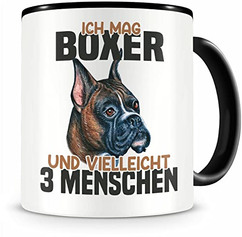 Samunshi® Boxer Tasse mit Spruch Ich mag Boxer Geschenk für Hunde Fans Kaffeebecher Kaffeetasse Lustige Tassen zum Geburtstag