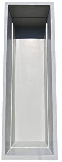 Wacredo GFK Rechteckbecken grau 360 x 120 x 100cm Kneippbecken Teichbecken | Wasserspielbecken architektonisches Wasserbecken für Wasserspiel Glasfaser