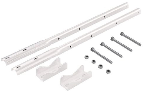 LE AMAZZONI STORE Stendibiancheria fisso da balcone in acciaio tipo pesante bracci reggifilo (BIANCO)