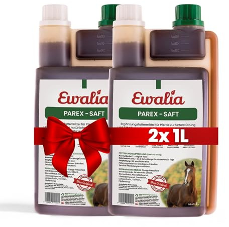 NEU! EWALIA Parex-Saft - Natürliche Unterstützung für das Magen-Darm-Wohlbefinden Ihres Pferdes - Schutz und Stärkung von innen, mit Tierärzten entwickelt, 100% Natur pur, frei von Zusätzen, 2x1 Liter