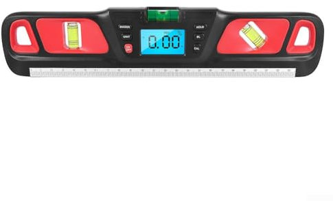 Nivel de burbuja digital magnético inclinómetro buscador de ángulos, nivel digital HW-200 pantalla LED electrónica base magnética nivel digital (R)