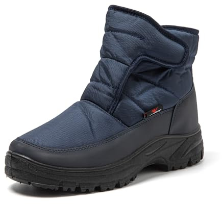 JOMIX Stivali Uomo Doposci Stivaletti Invernali da Neve Pelosi Caldi Scarpe Impermeabile da inverno MU9541 (Blu, 42)