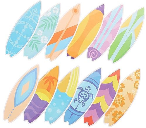 KONTONTY 1satz Hawaiian Surfboard Aufkleber Teiliges Sommer-Themen- Für Klassenzimmer Und Partys Wasserfeste Leicht Abziehbare Sticker Für Kreative -projekte Und Bulletin Boards
