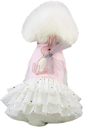 TOBBOMEY Pet Tutu Kleid Baumwolle Für Hunde Niedlicher Rock Für Und Sommerpartys Xs Weiß Für Outdoor-aktivitäten Und Fotoshootings