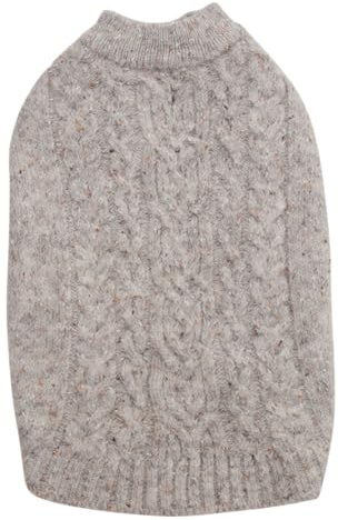 JACK AND VANILLA, Hundepullover aus weicher Wolle, bequem und elegant, ideal für Winterspaziergänge, Größe XL, schicke graue Farbe, Modell 5Th Avenue Dogwalk