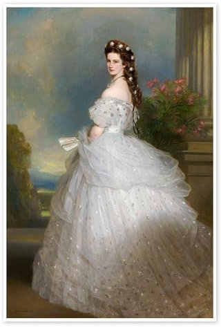 Elisabeth av Bayern Poster av Franz Xaver Winterhalter 70 x 100 cm Tavlor Väggdekoration