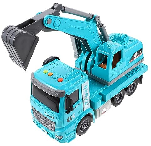 ifundom Spielzeug Bagger Truck Modell Junge Mädchen Spielzeug Mit Licht Und Musik Funktion Trägheits Auto Bagger Für Kleinkinder