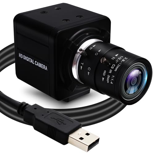 Svpro USB Camera 1080P 60fps High Speed 260fps@360P,120fps@720P Industrial Video Cam with 2.8-12mm Zoom Lens, Manual Focus Close-up UVC Golf Swing Camera for Windows Linux MacOS Android